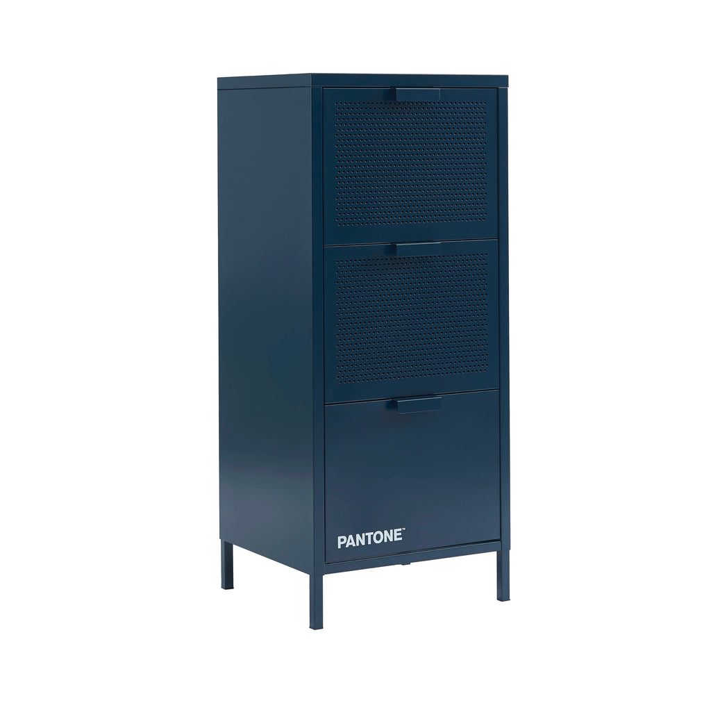 Office Pedestal - Metal - Midnight Blue - 3 Drawers