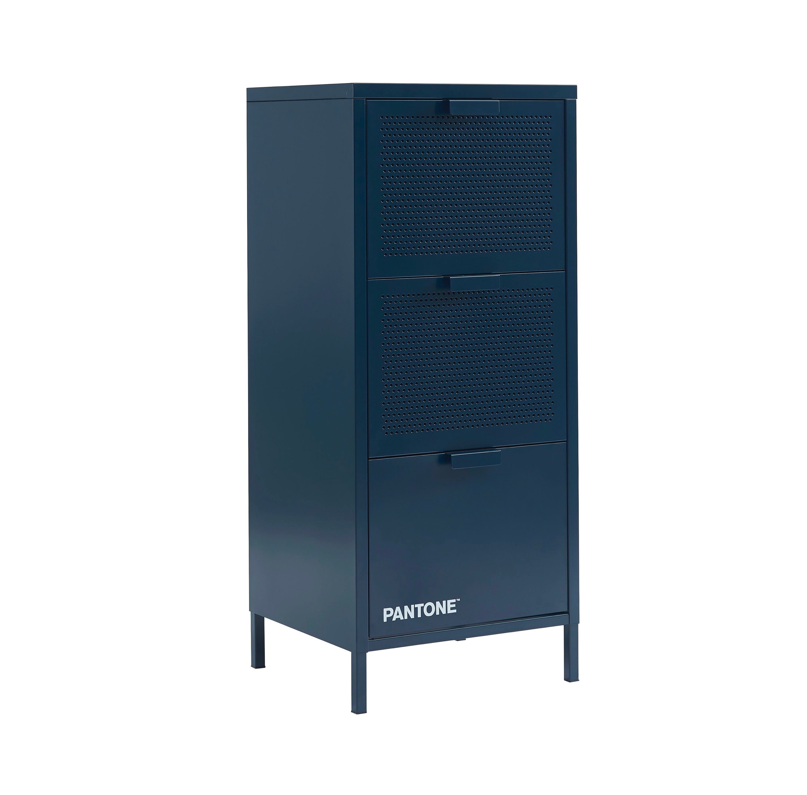 Office Pedestal - Metal - Midnight Blue - 3 Drawers