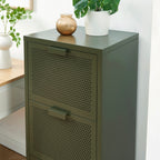 Office Unit - Metal - Olive Green - 3 Drawers