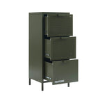 Office Unit - Metal - Olive Green - 3 Drawers