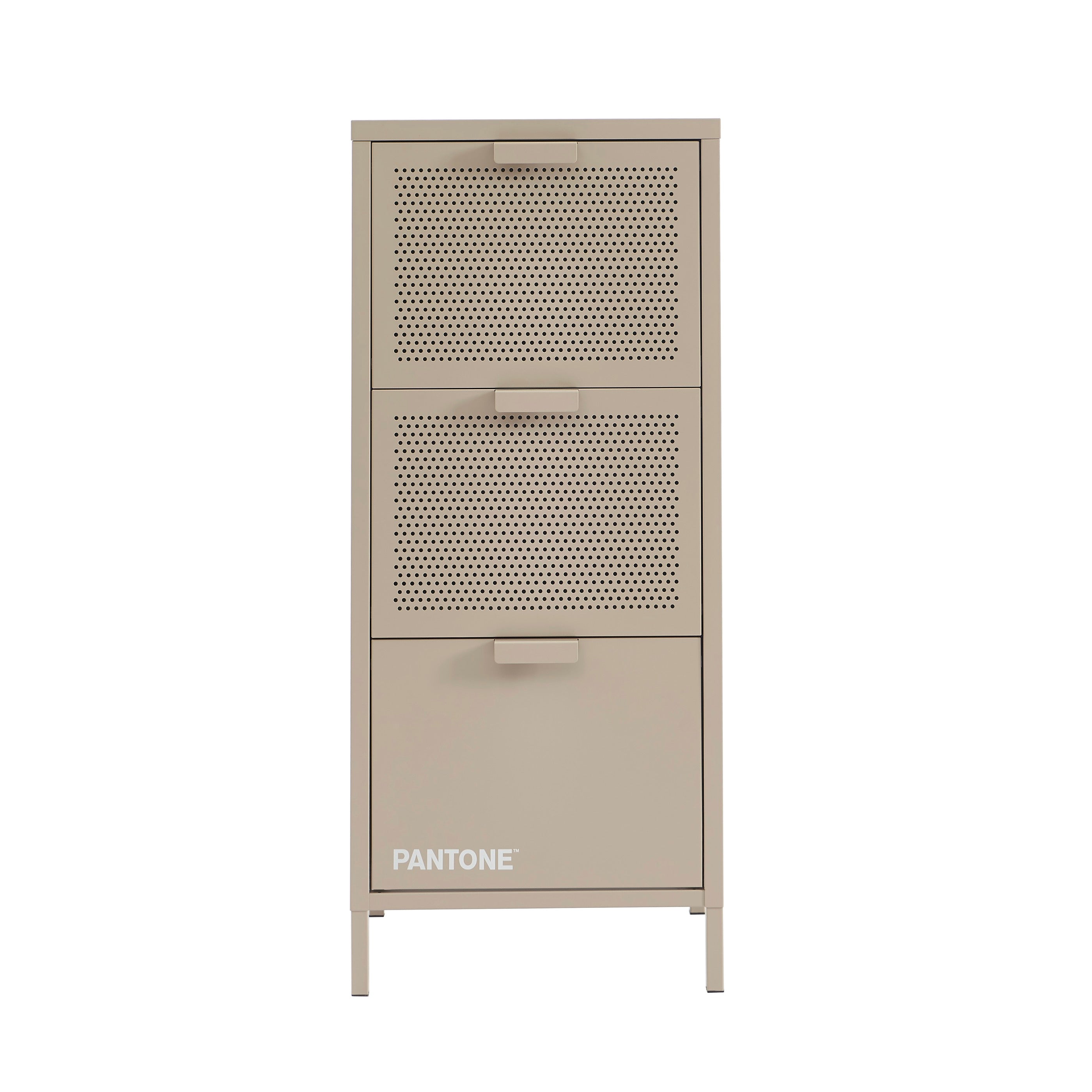 Office Unit - Metal - Taupe - 3 Drawers