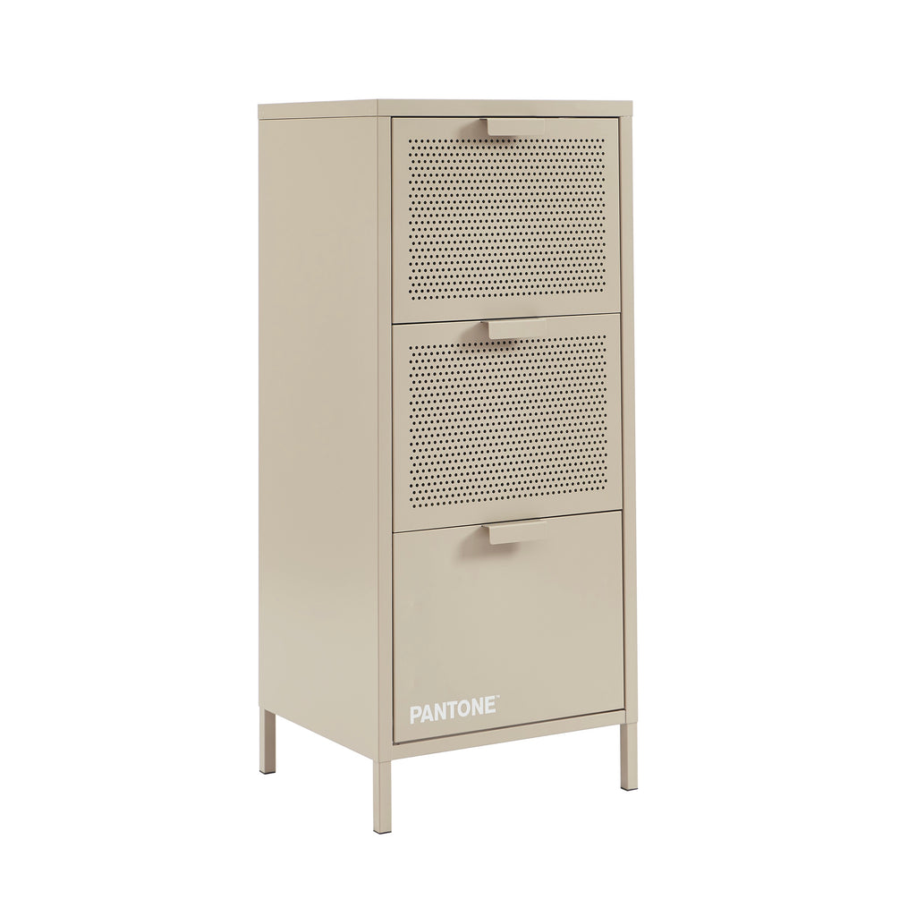 Office Unit - Metal - Taupe - 3 Drawers