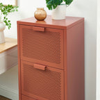 Caisson De Bureau - Métal - Terracotta - 3 Tiroirs