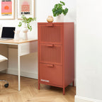 Caisson De Bureau - Métal - Terracotta - 3 Tiroirs