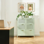 Commode - Métal - Vert Amande - 6 Tiroirs