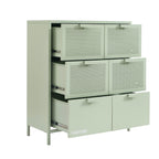 Commode - Métal - Vert Amande - 6 Tiroirs