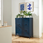 Commode - Métal - Bleu Nuit - 6 Tiroirs
