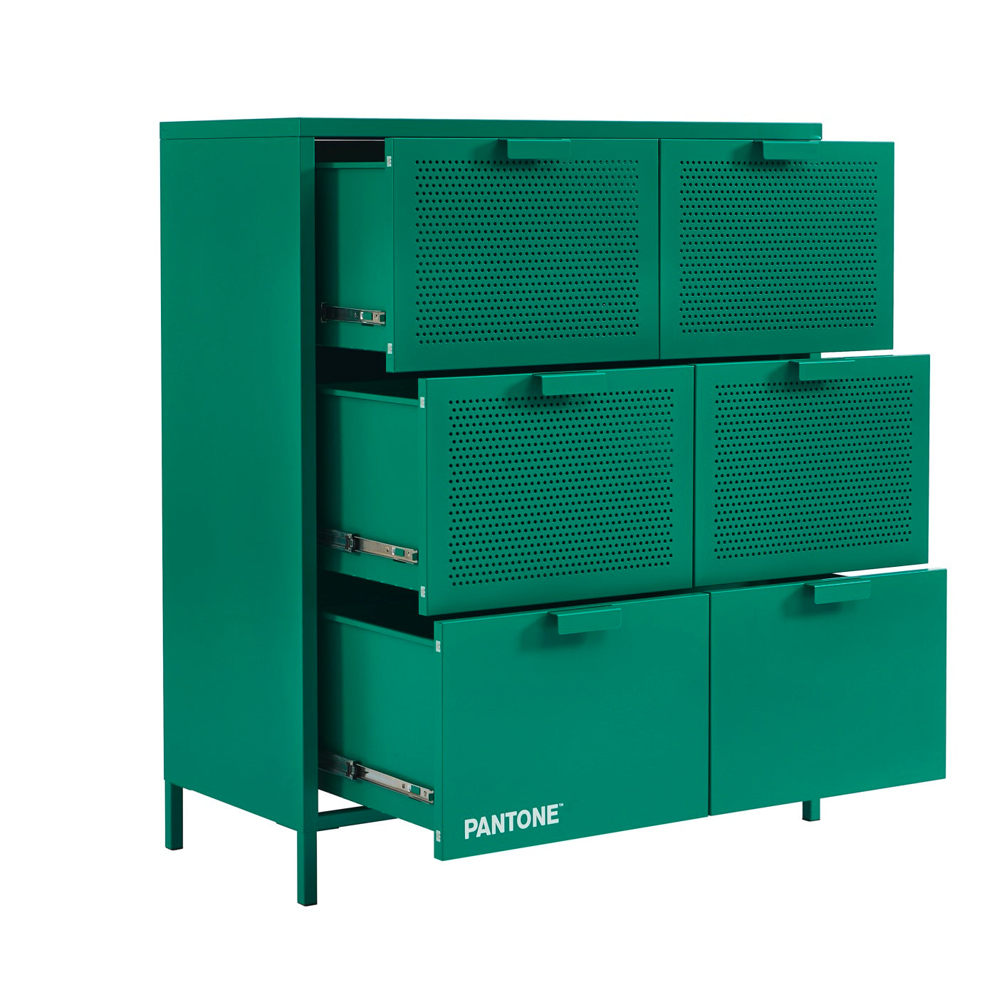Commode - Métal - Vert Émeraude - 6 Tiroirs