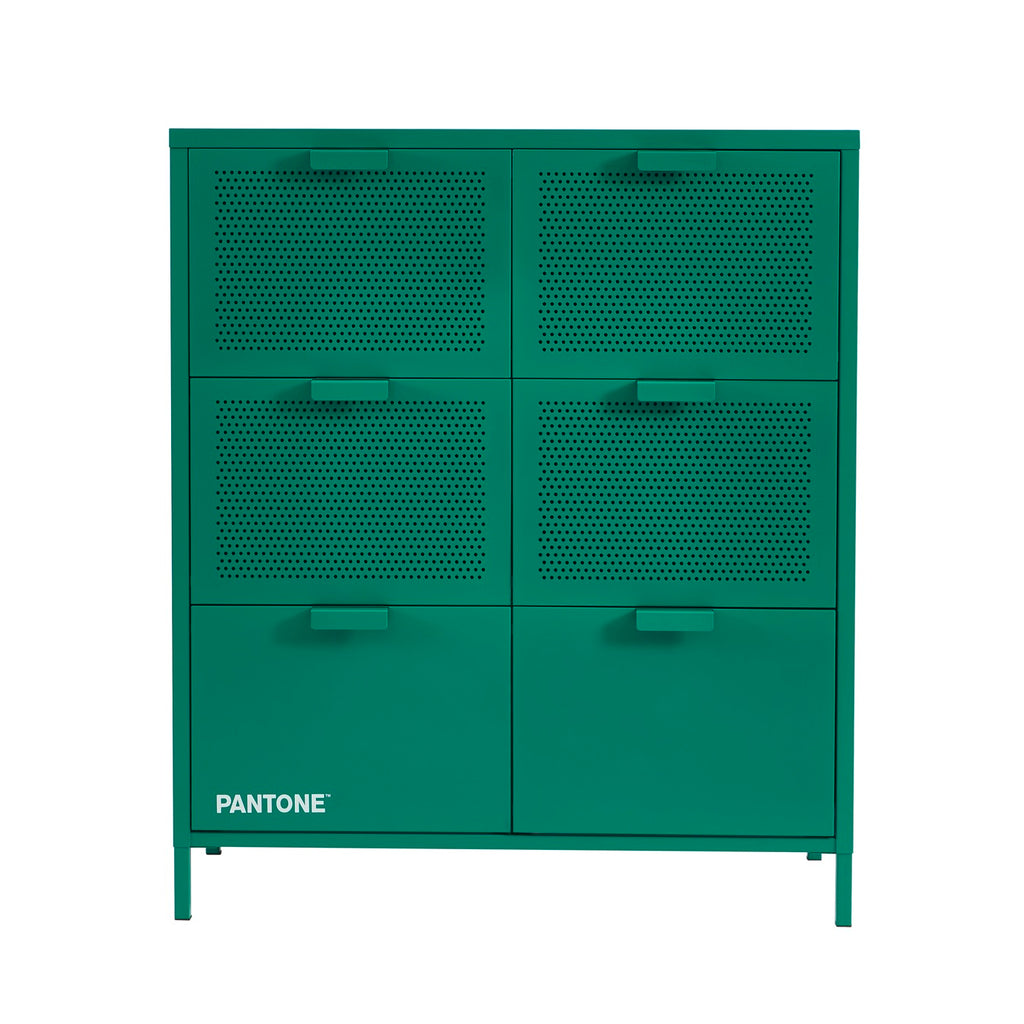 Commode - Métal - Vert Émeraude - 6 Tiroirs