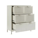 Commode - Métal - Beige Sable - 6 Tiroirs