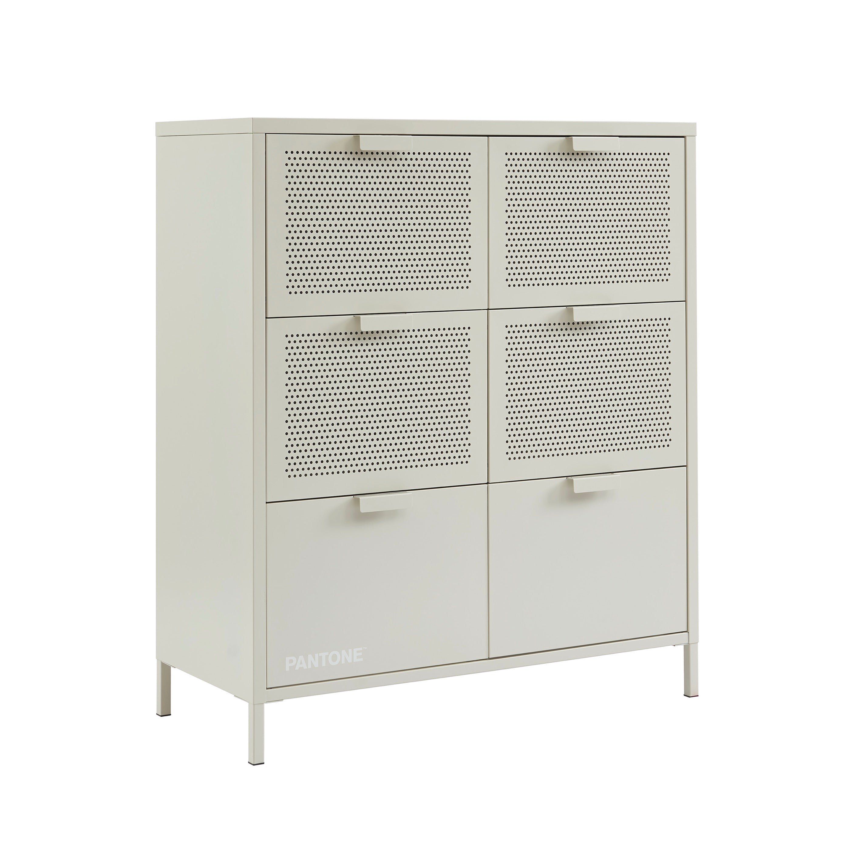 Commode - Métal - Beige Sable - 6 Tiroirs