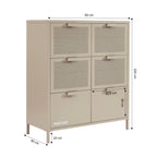 Chest of drawers - Metal - Taupe - 6 Drawers