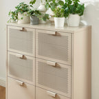 Chest of drawers - Metal - Taupe - 6 Drawers