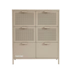 Chest of drawers - Metal - Taupe - 6 Drawers