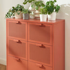 Chest of drawers - Metal - Terracotta - 6 Drawers