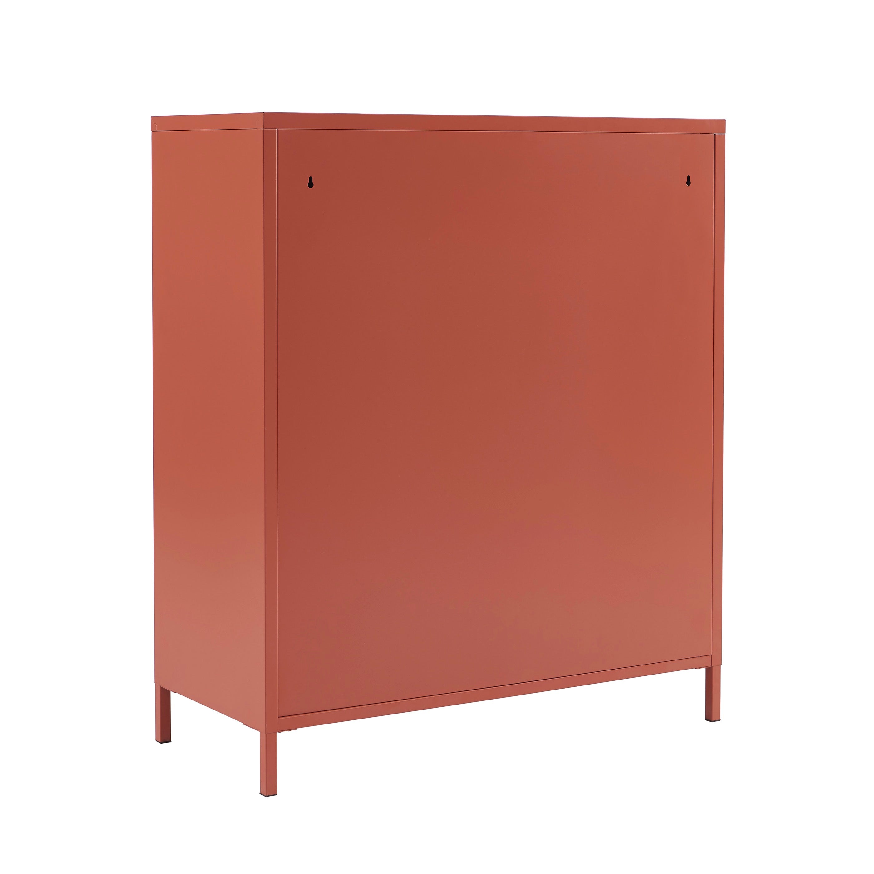 Chest of drawers - Metal - Terracotta - 6 Drawers