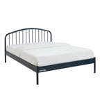 140x190 bed - Metal - Night Blue - Box spring included
