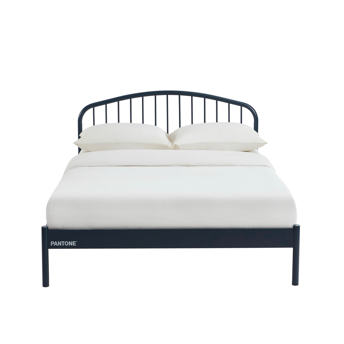 140x190 bed - Metal - Night Blue - Box spring included