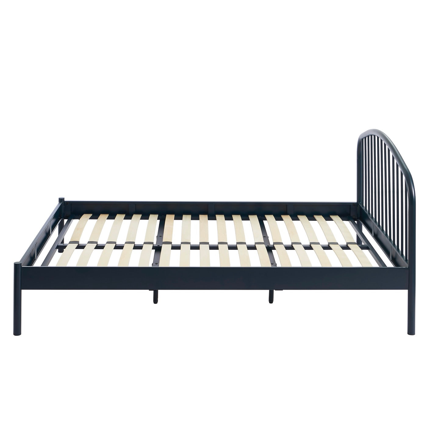 140x190 bed - Metal - Night Blue - Box spring included