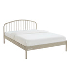 Lit 140x190 - Métal - Taupe - Sommier Inclus