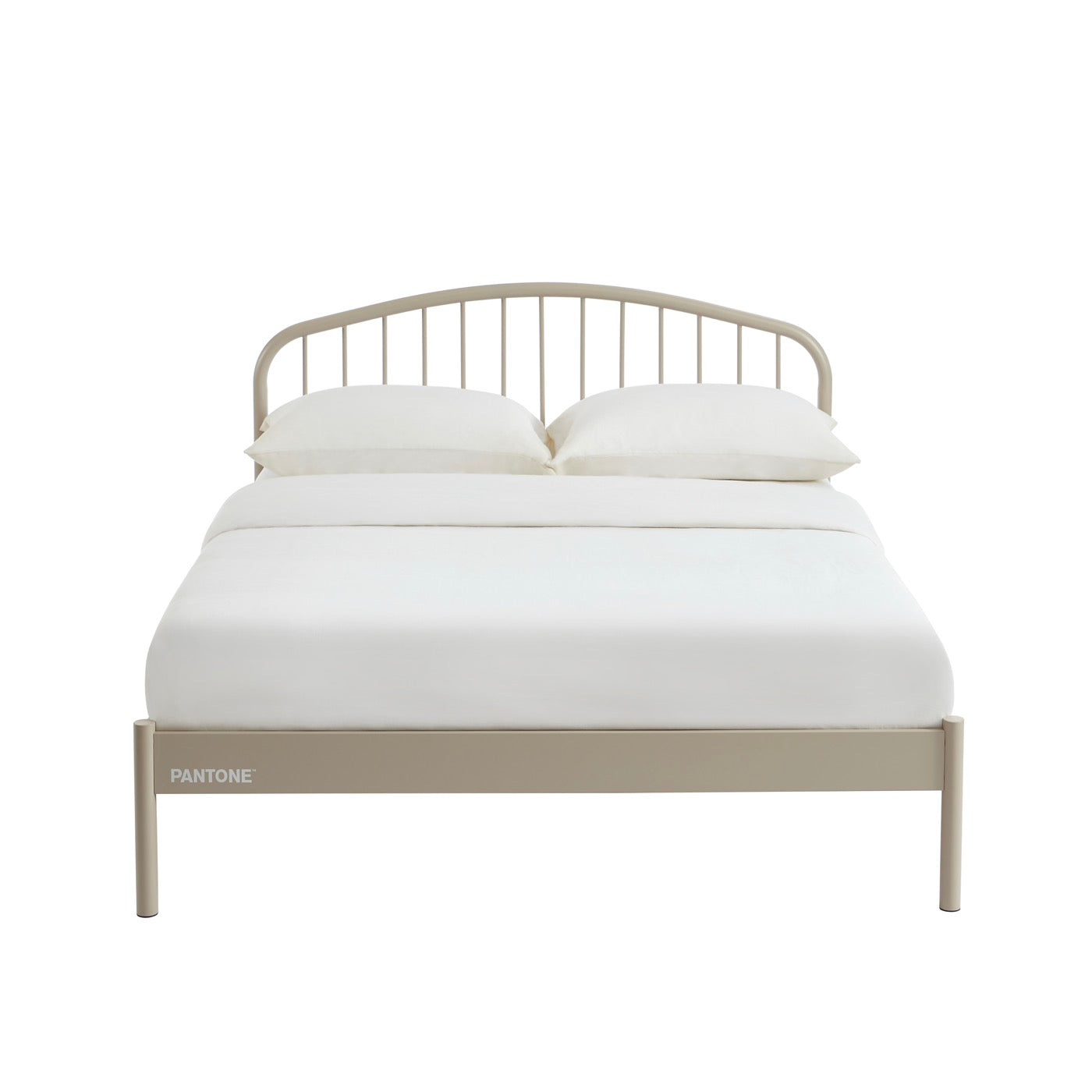 Lit 140x190 - Métal - Taupe - Sommier Inclus