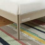 Lit 140x190 - Métal - Taupe - Sommier Inclus
