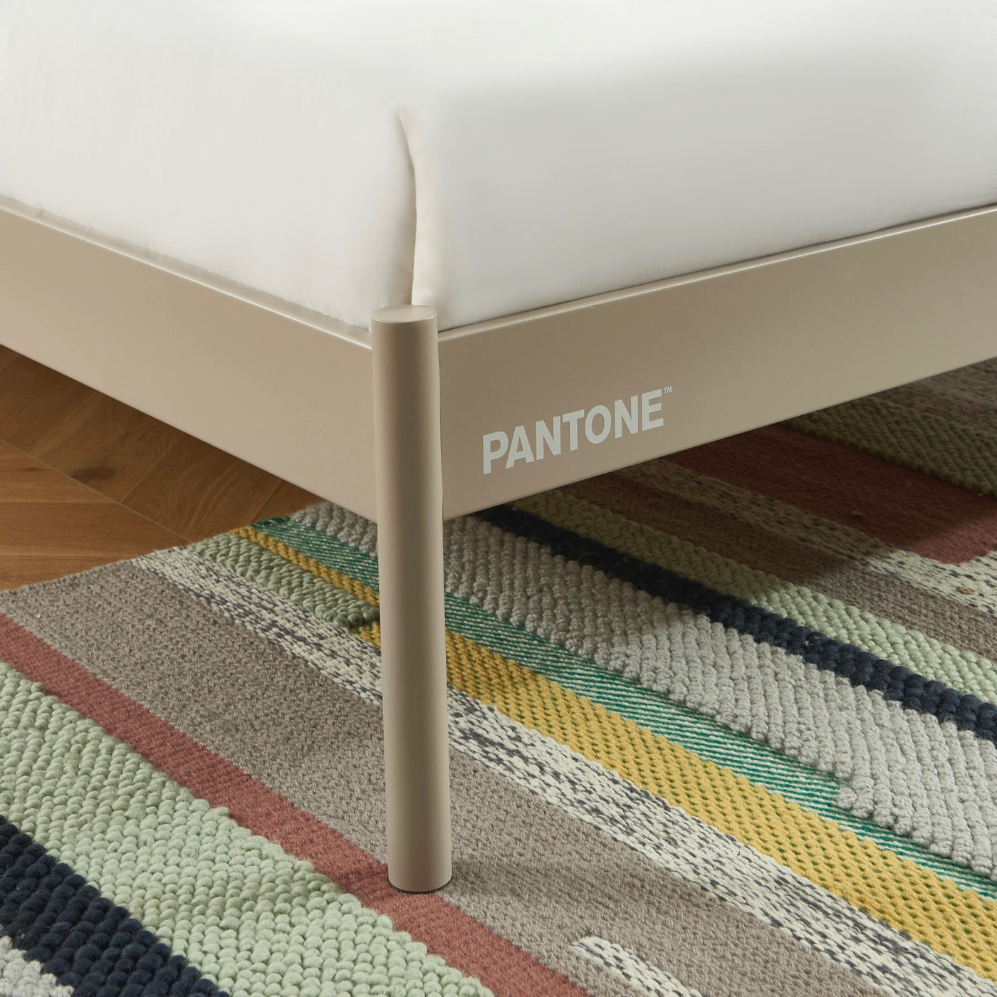 Lit 140x190 - Métal - Taupe - Sommier Inclus