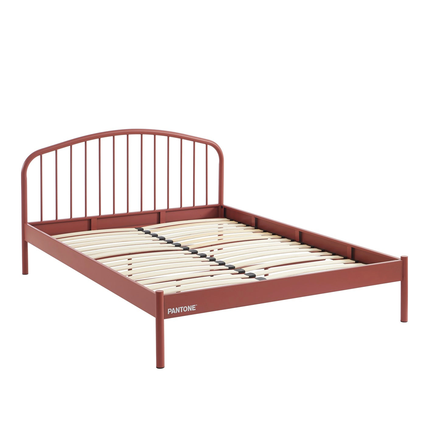 Lit 140x190 - Métal - Terracotta - Sommier Inclus