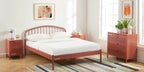 Lit 140x190 - Métal - Terracotta - Sommier Inclus