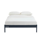 Lit 140x190 - Métal - Bleu Nuit - Sommier Inclus