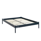 Lit 140x190 - Métal - Bleu Nuit - Sommier Inclus