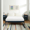 Lit 140x190 - Métal - Bleu Nuit - Sommier Inclus