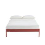 140x190 bed - Metal - Terracotta - Box spring included