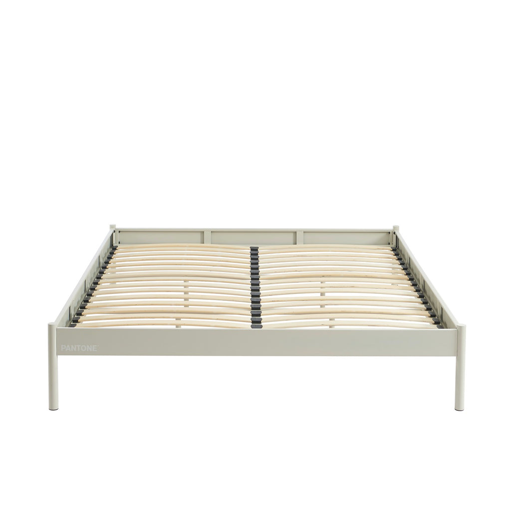 Lit - Métal - Beige Sable - Sommier Inclus