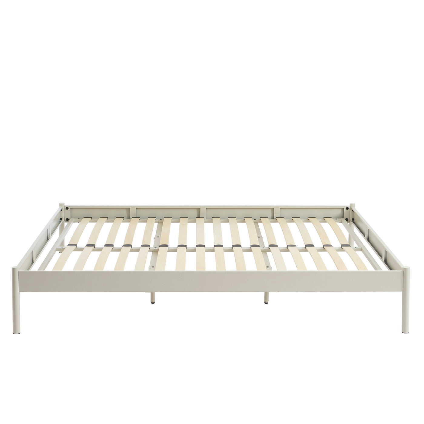 Lit - Métal - Beige Sable - Sommier Inclus