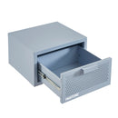 Table De Chevet Murale - Métal - Gris Bleu