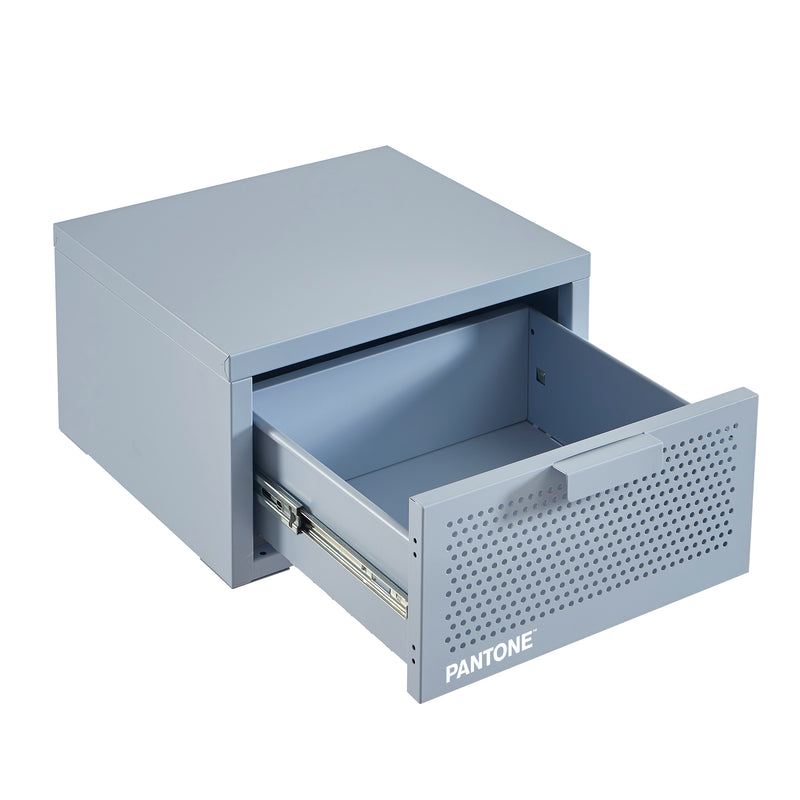 Table De Chevet Murale - Métal - Gris Bleu