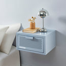 Table De Chevet Murale - Métal - Gris Bleu