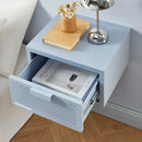 Table De Chevet Murale - Métal - Gris Bleu