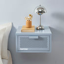 Table De Chevet Murale - Métal - Gris Bleu