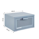 Table De Chevet Murale - Métal - Gris Bleu