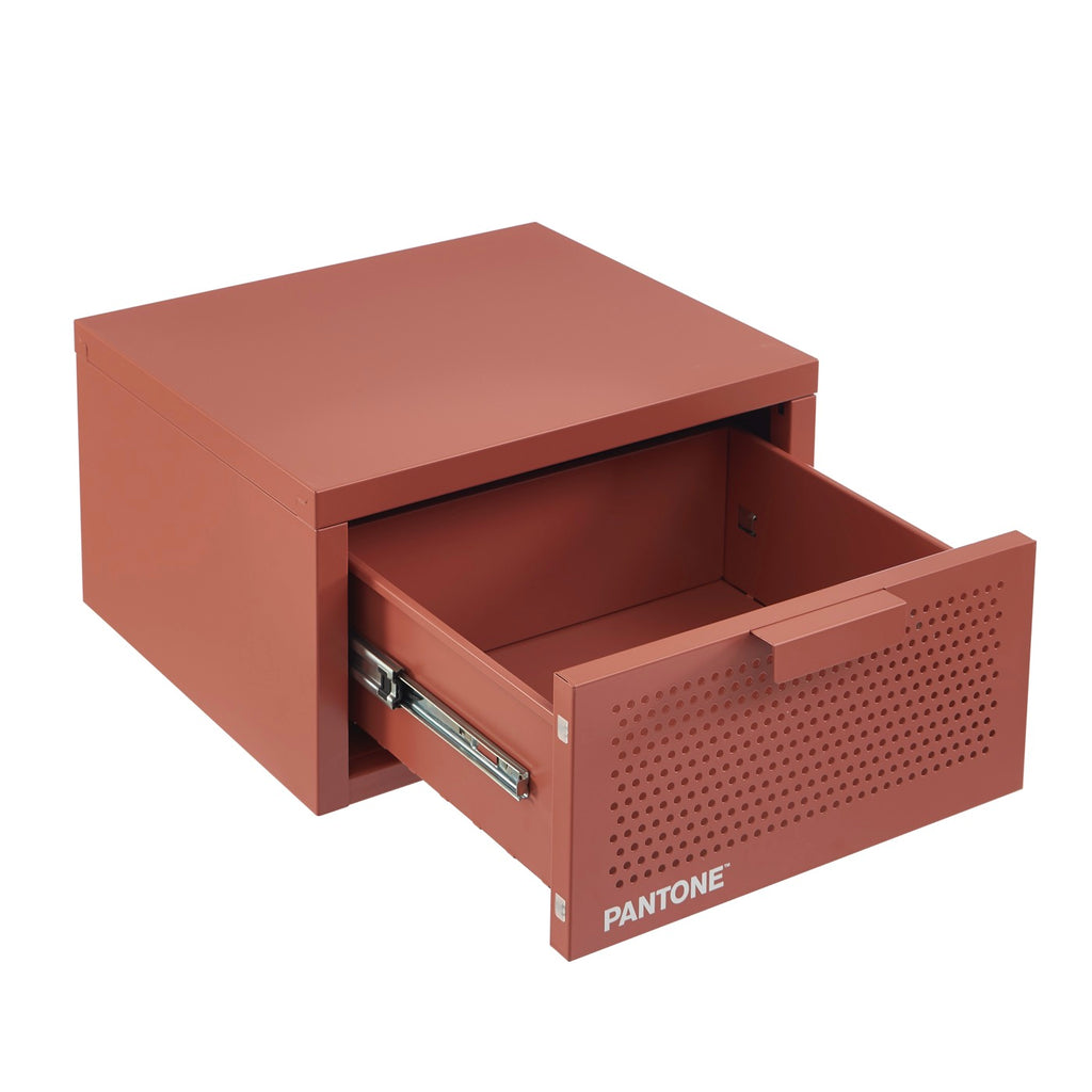 Wall Bedside Table - Metal - Terracotta