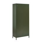Fluted Glass And Metal Dresser - Olive Green
