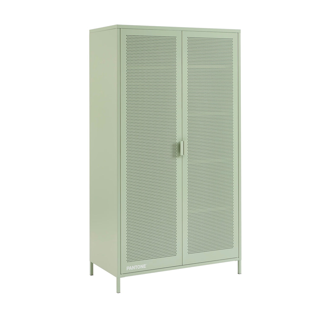 Wardrobe - Metal - Almond Green - 2 Doors