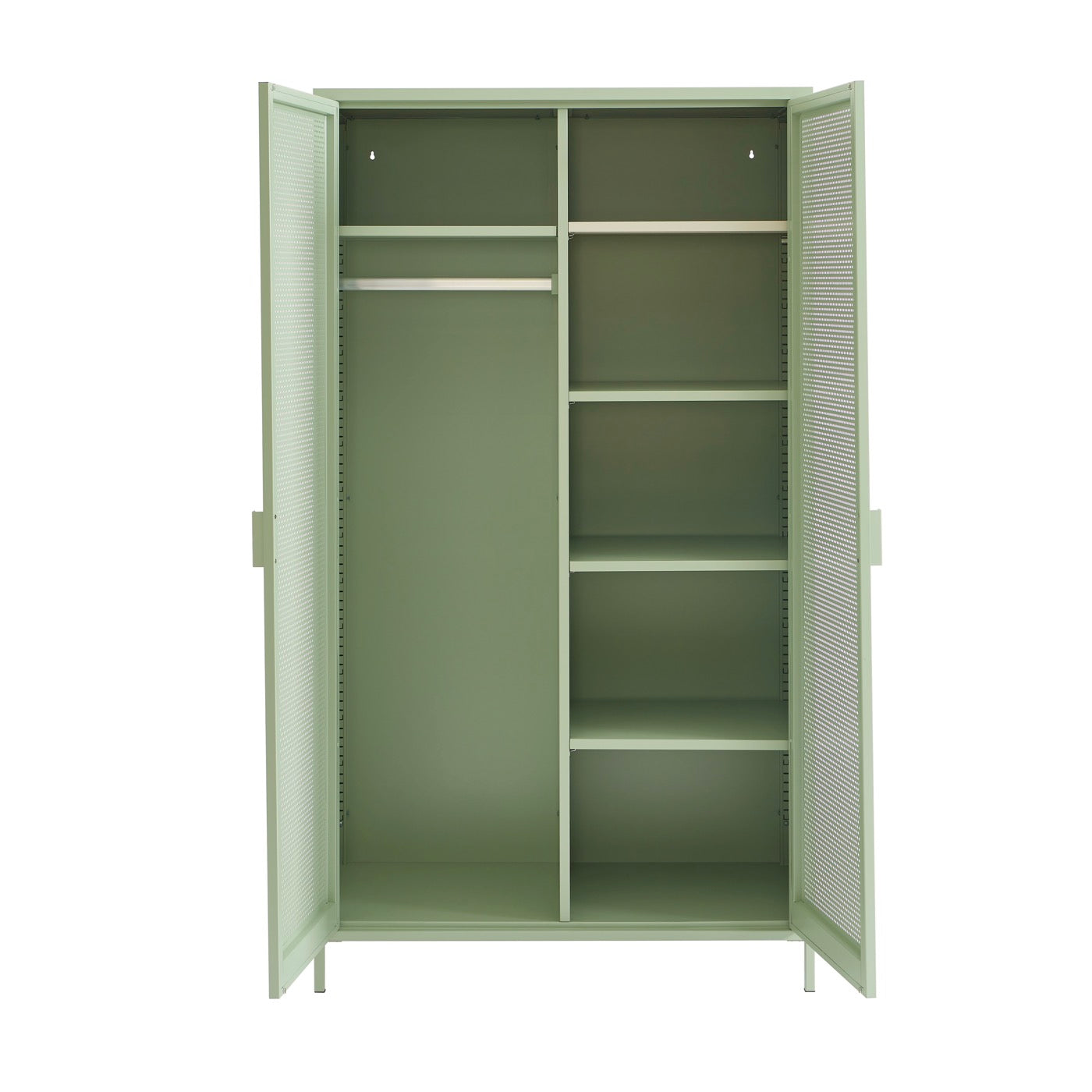 Wardrobe - Metal - Almond Green - 2 Doors