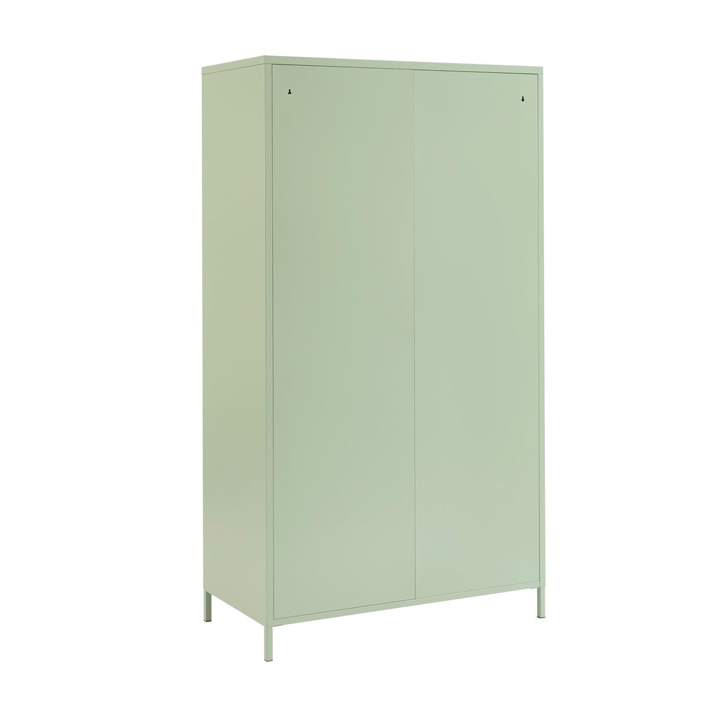 Wardrobe - Metal - Almond Green - 2 Doors