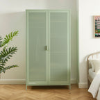 Wardrobe - Metal - Almond Green - 2 Doors