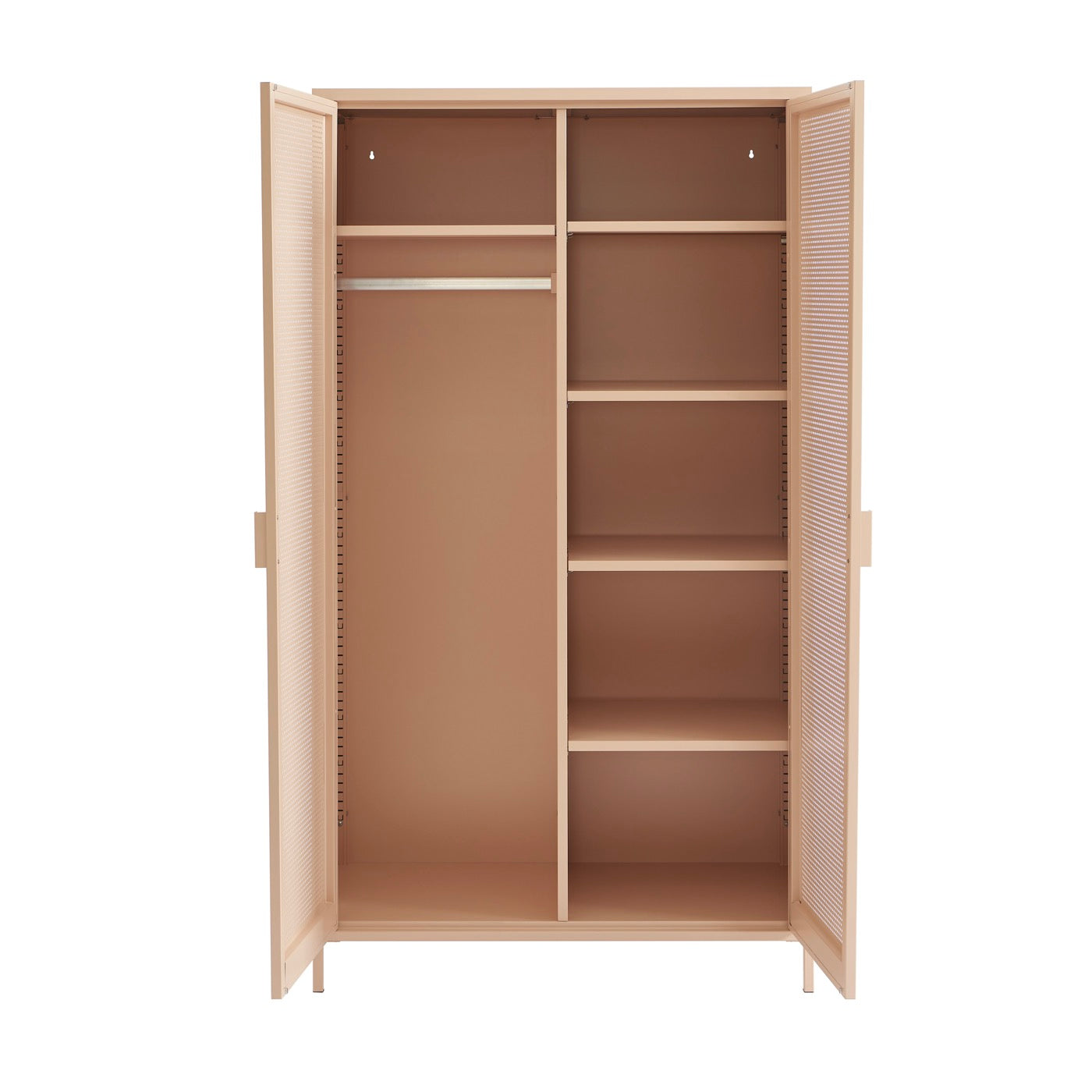 Wardrobe - Metal - Blush Pink - 2 Doors
