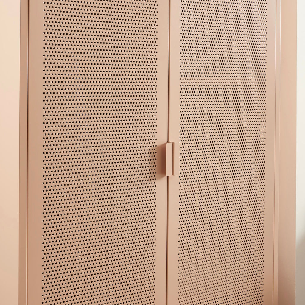 Wardrobe - Metal - Blush Pink - 2 Doors