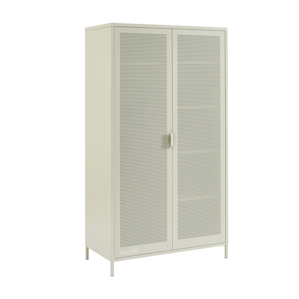 Wardrobe - Metal - Sand Beige - 2 Doors